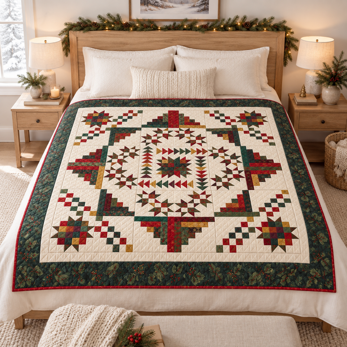 Christmas Heritage Medallion Quilt Pattern PDF