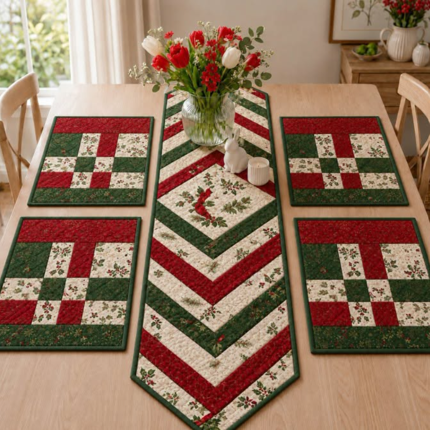 Braided Table Runner and Placemats PDF Quilt Pattern