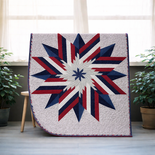 Patriotic Star Quilt Pattern PDF – Modern Lone Star Quilt