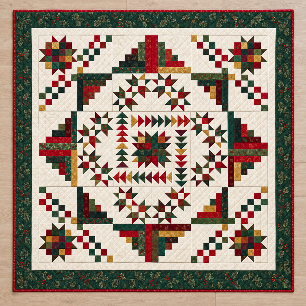 Christmas Heritage Medallion Quilt Pattern PDF