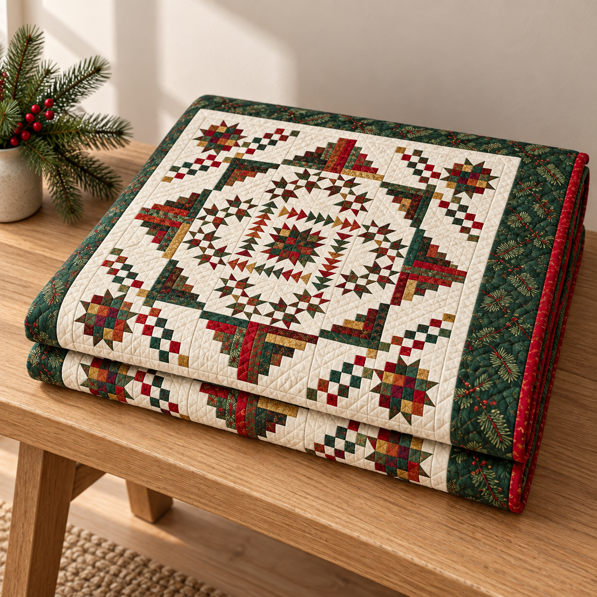 Christmas Heritage Medallion Quilt Pattern PDF