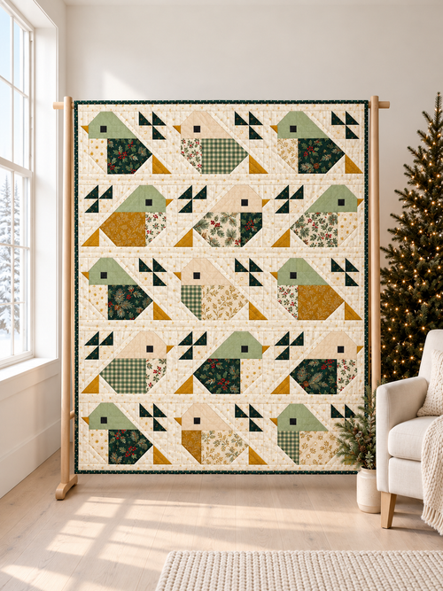 Evergreen Songbirds Christmas Quilt Pattern PDF
