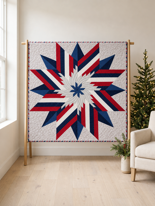 Patriotic Star Quilt Pattern PDF