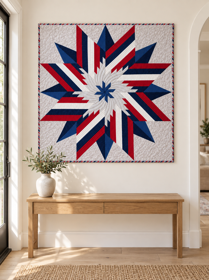 Patriotic Star Quilt Pattern PDF