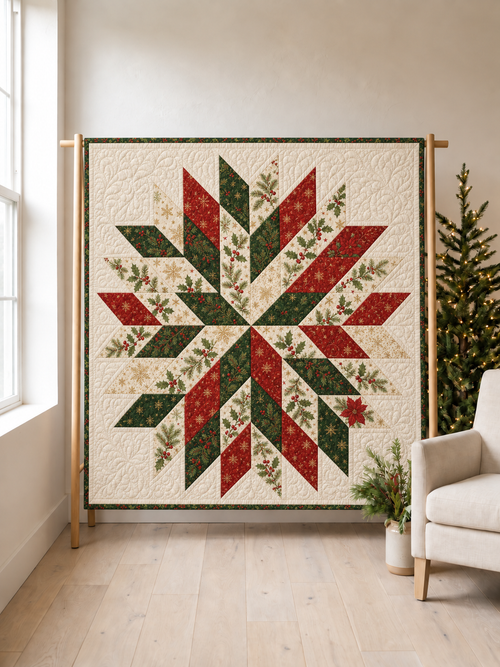Chrismas Star Quilt Pattern PDF