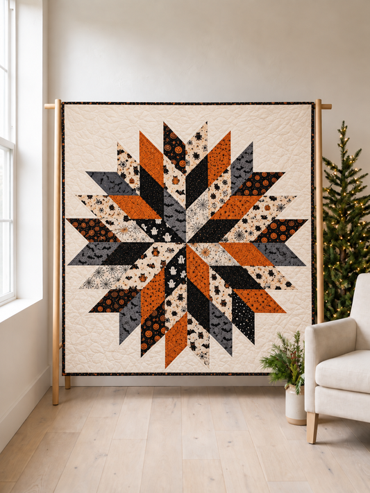 Midnight Pumpkin Star Quilt Pattern PDF