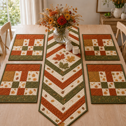 Braided Table Runner and Placemats PDF Quilt Pattern