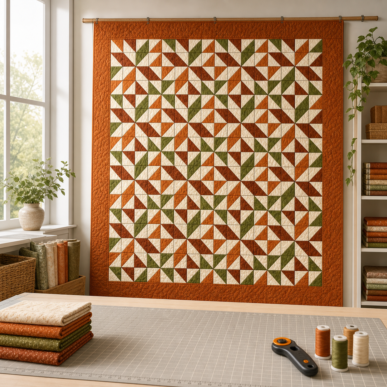 Autumn Harvest Stars Quilt Pattern PDF