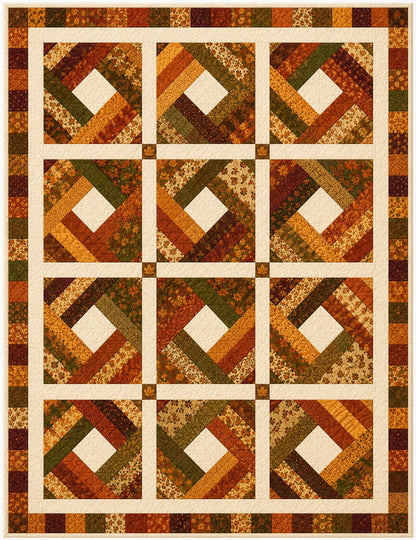 Diamond Log Cabin Quilt Pattern PDF