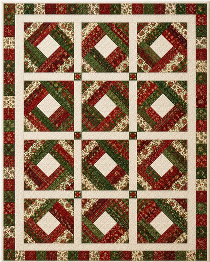 Diamond Log Cabin Quilt Pattern PDF