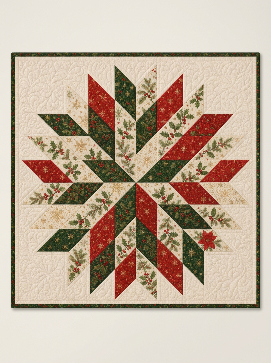 Chrismas Star Quilt Pattern PDF