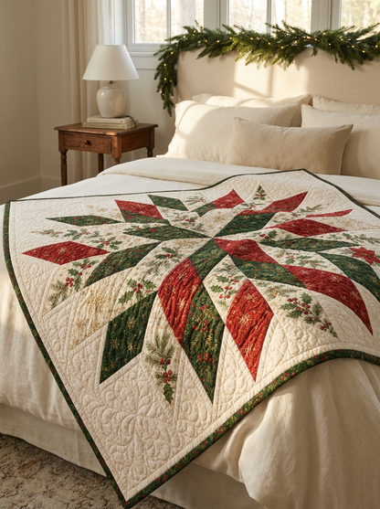 Chrismas Star Quilt Pattern PDF