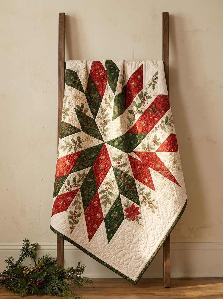 Chrismas Star Quilt Pattern PDF