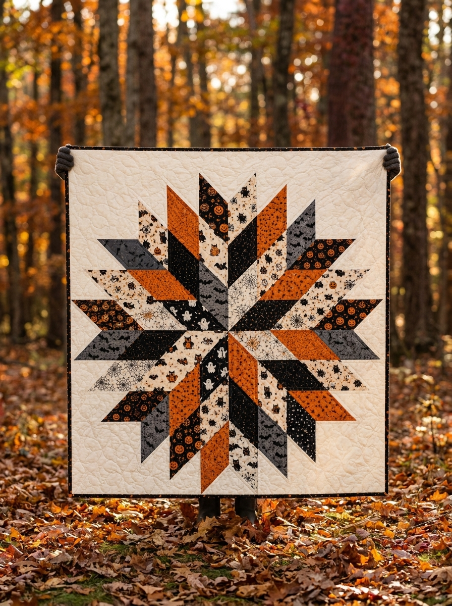 Midnight Pumpkin Star Quilt Pattern PDF