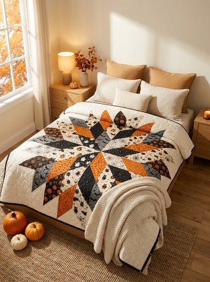 Midnight Pumpkin Star Quilt Pattern PDF