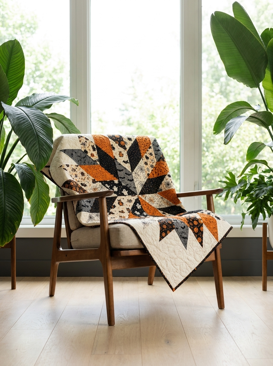 Midnight Pumpkin Star Quilt Pattern PDF