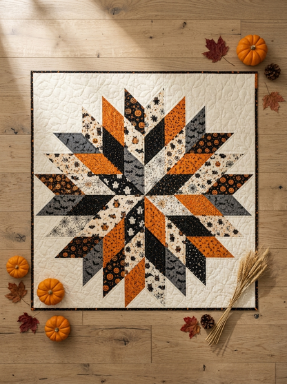 Midnight Pumpkin Star Quilt Pattern PDF