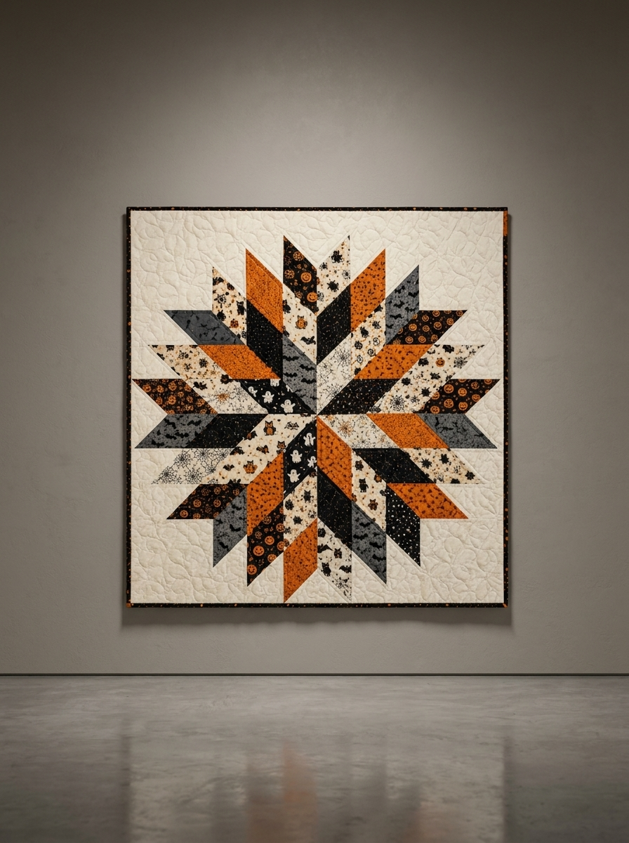 Midnight Pumpkin Star Quilt Pattern PDF