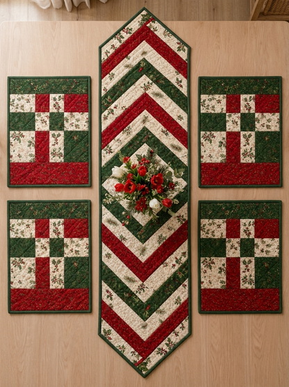 Braided Table Runner and Placemats PDF Quilt Pattern