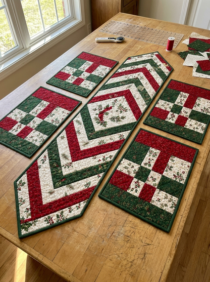 Braided Table Runner and Placemats PDF Quilt Pattern