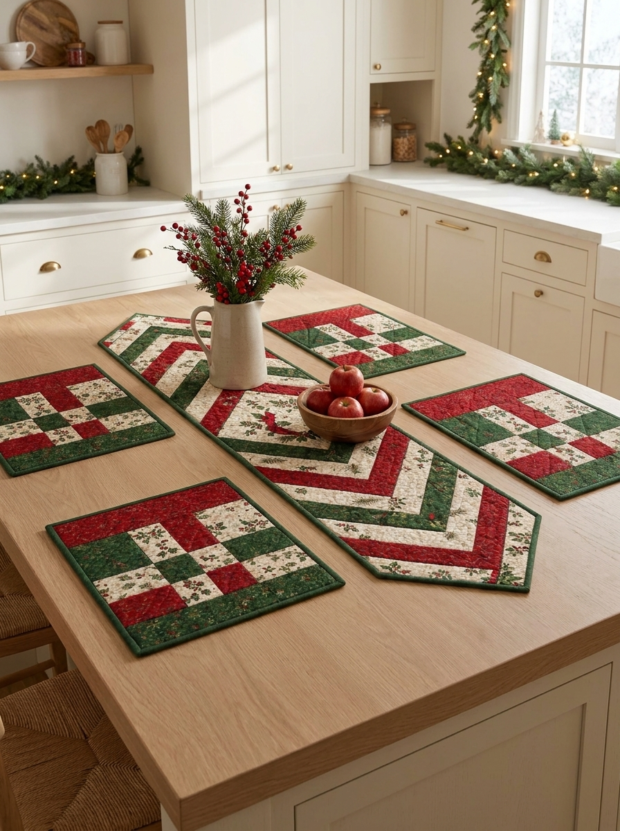 Braided Table Runner and Placemats PDF Quilt Pattern