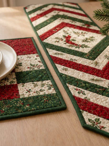 Braided Table Runner and Placemats PDF Quilt Pattern