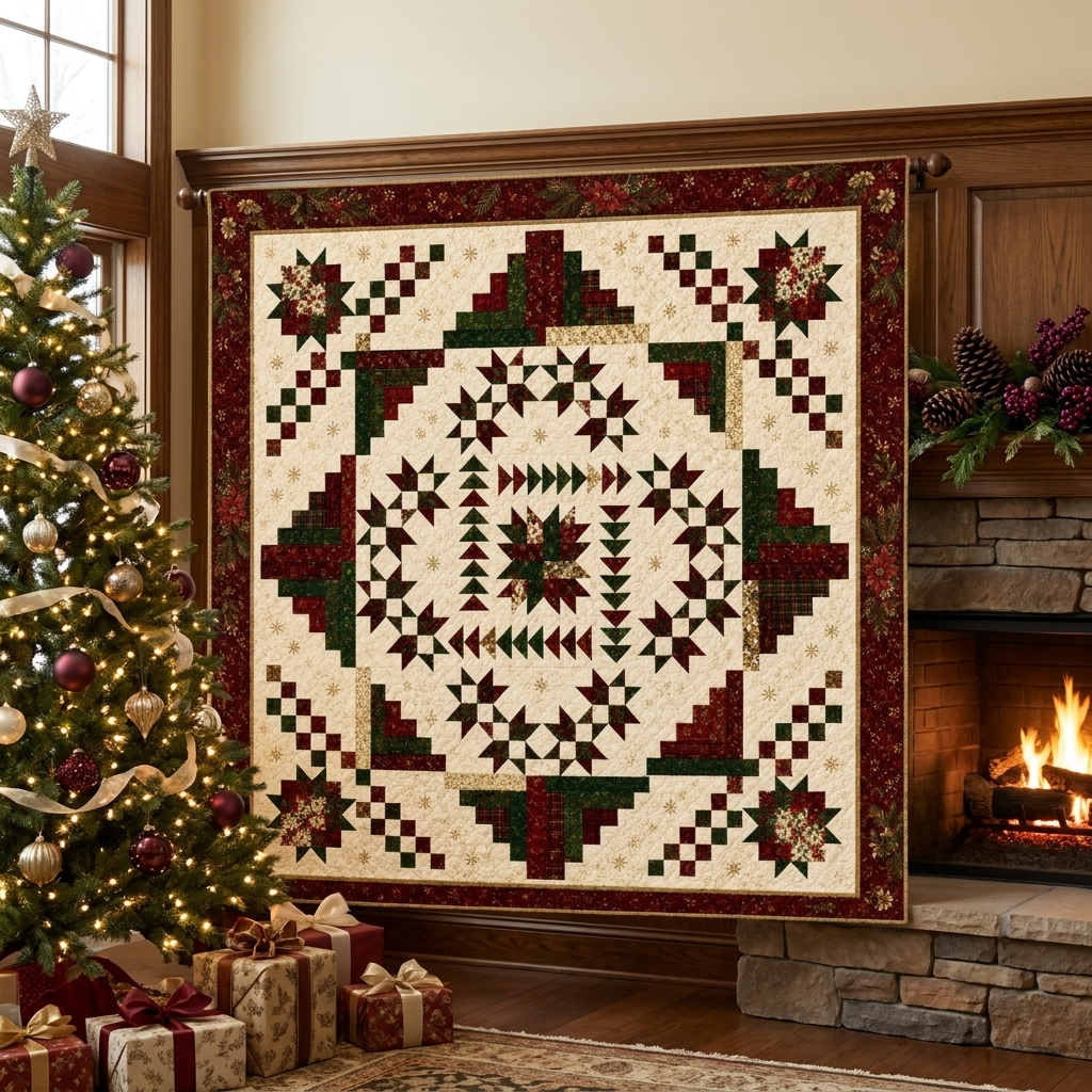 Christmas Heritage Medallion Quilt Pattern PDF