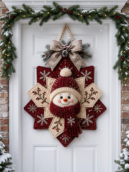 Snowflake Snowman Wall Hanging Quilt Pattern PDF