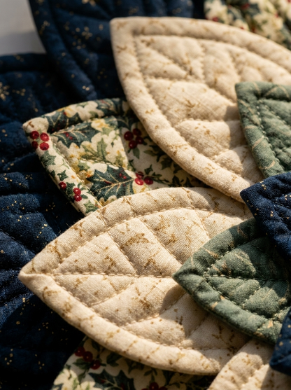 Christmas Midnight Bloom Wreath Quilt Pattern PDF