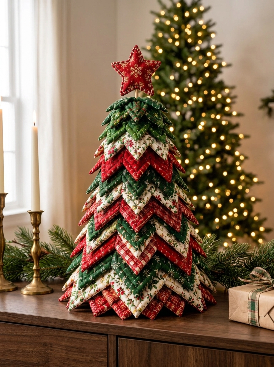 Layered Quilted Christmas Tree Pattern PDF