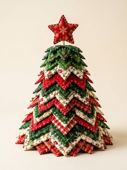 Layered Quilted Christmas Tree Pattern PDF