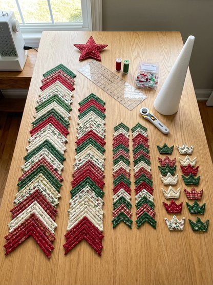 Layered Quilted Christmas Tree Pattern PDF