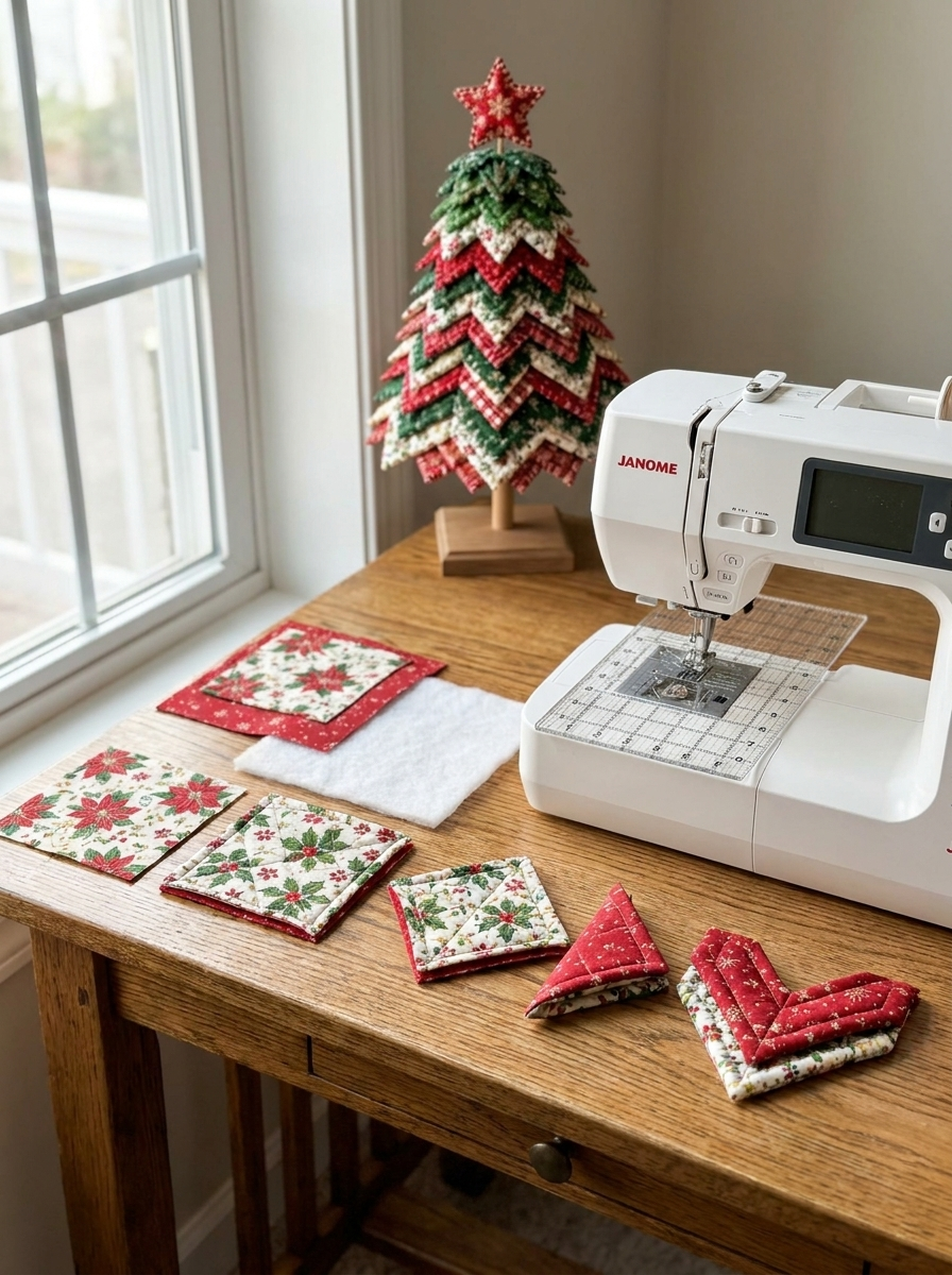 Layered Quilted Christmas Tree Pattern PDF