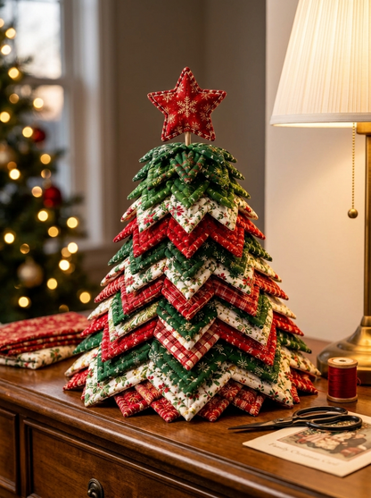 Layered Quilted Christmas Tree Pattern PDF