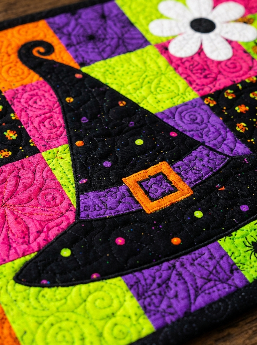 Halloween Witch Hat & Boots Table Runner Pattern
